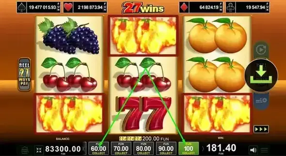 27 Wins slot machine