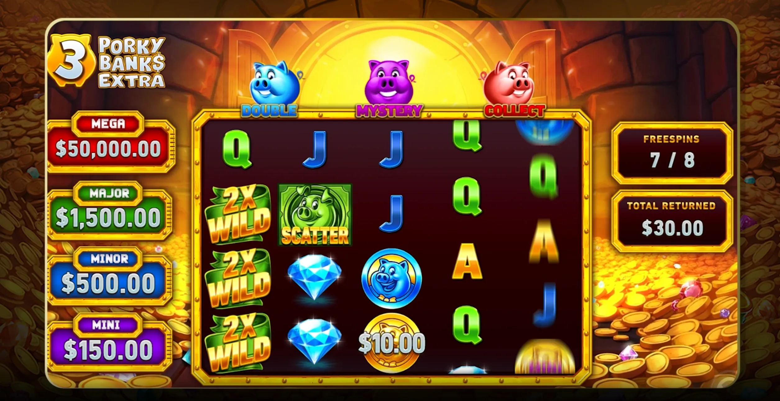 3 Porky Banks Hold and Win Extra demo