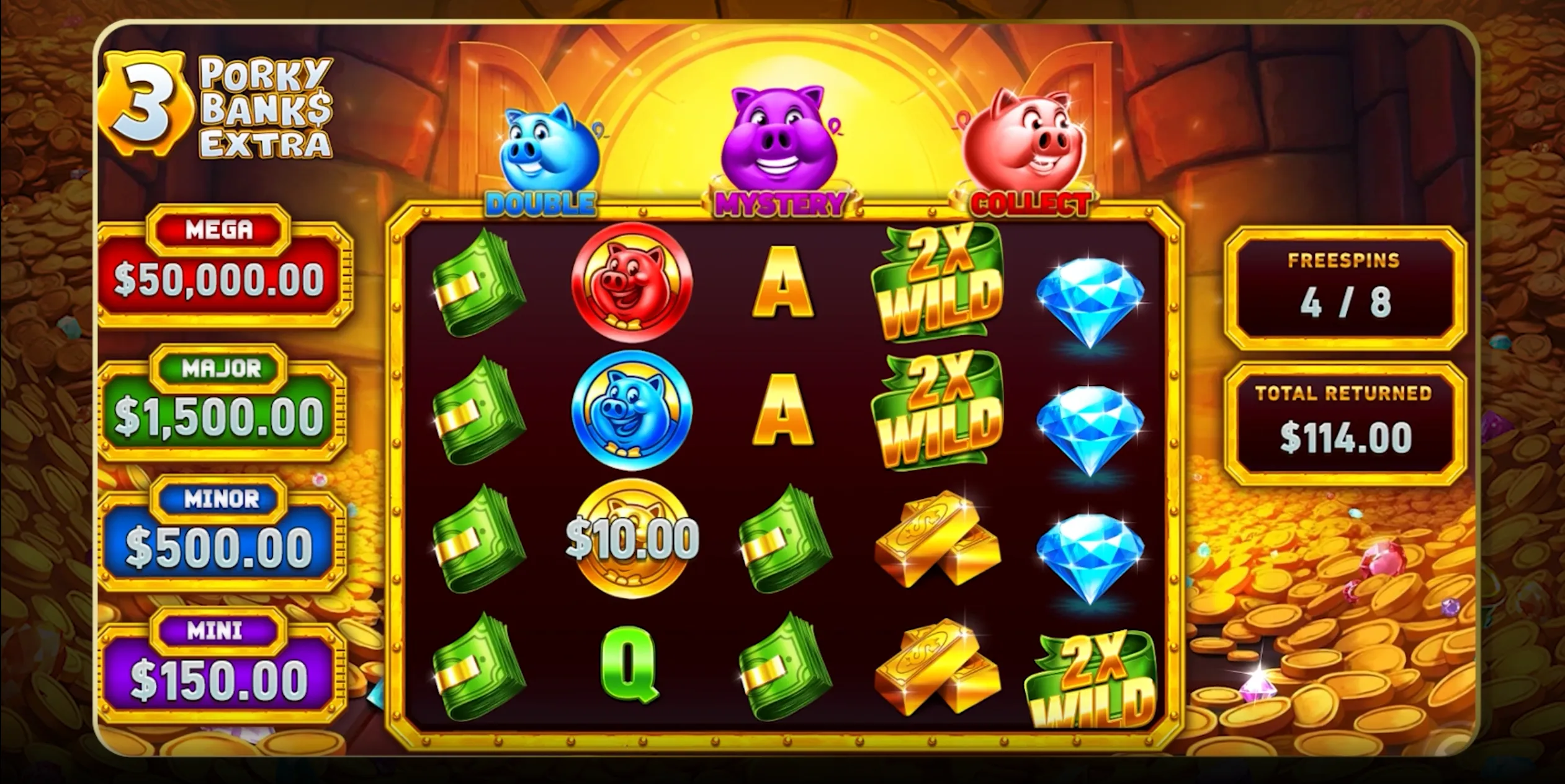 3 Porky Banks Hold and Win Extra gratis