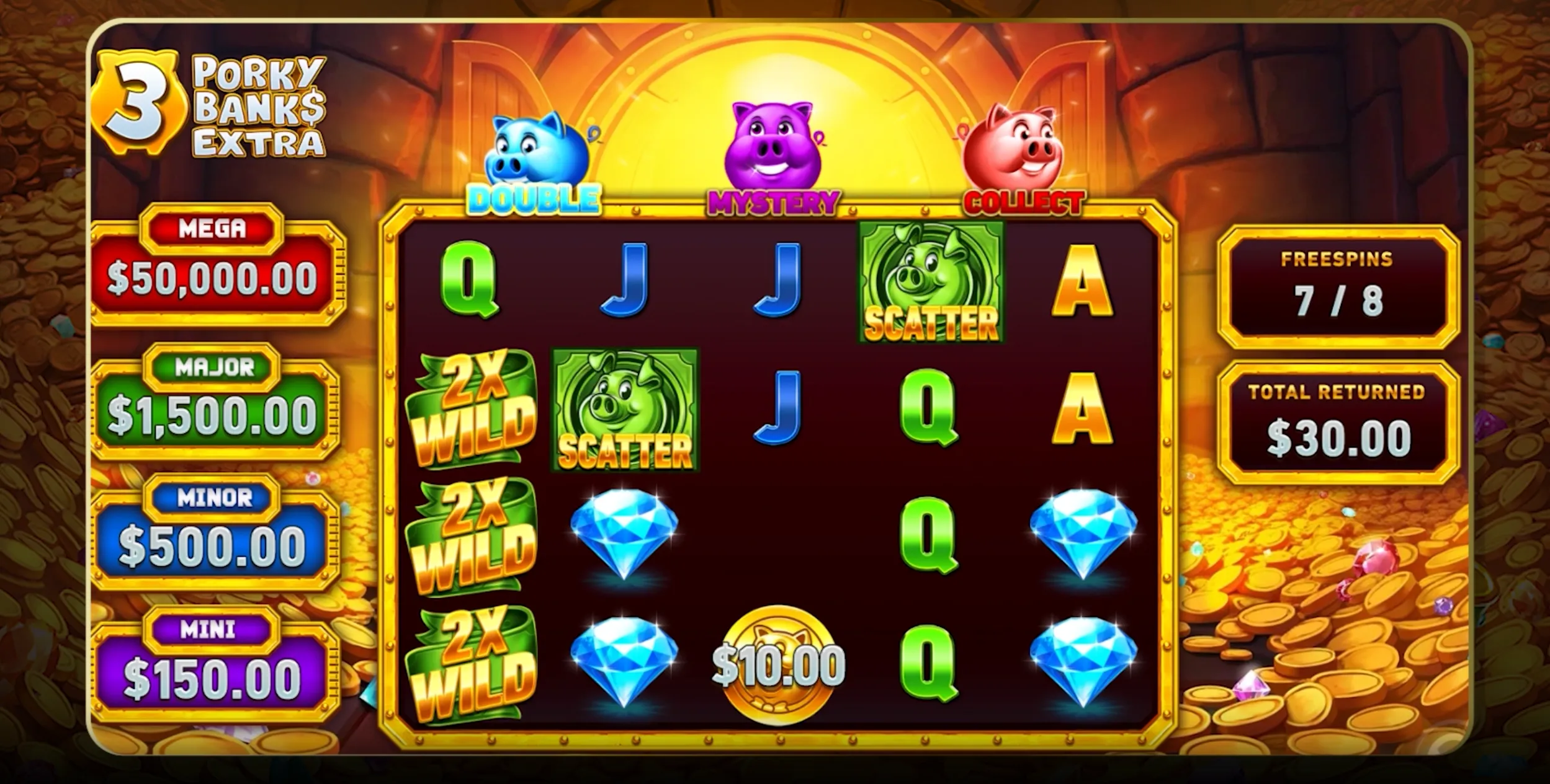 3 Porky Banks Hold and Win Extra spil gratis