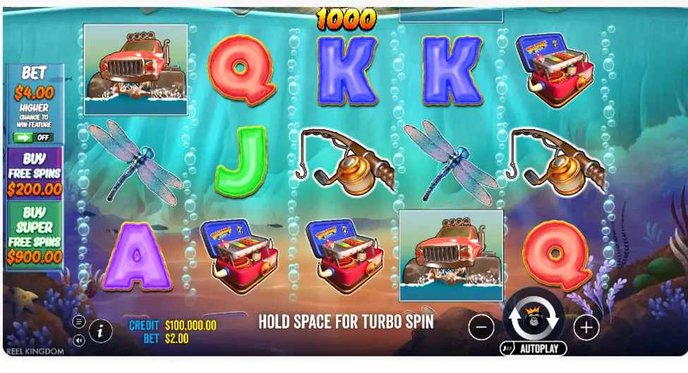 Big Bass Splash 1000 reels and bet controls during play Big Bass Splash 1000 reels and bet controls during play