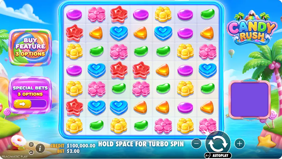 Candy Rush alapjáték cukorkarács ingyenes demóban Candy Rush alapjáték cukorkarács ingyenes demóban