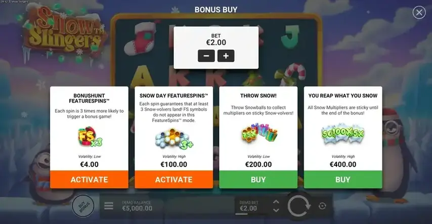 Snow Slingers bonus