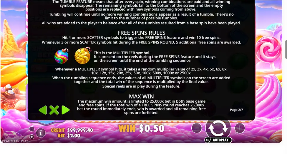 Sweet Bonanza 2500 Tumble Feature, Multiplikatorbomben und 25000x Maximalgewinn Sweet Bonanza 2500 Tumble Feature, Multiplikatorbomben und 25000x Maximalgewinn