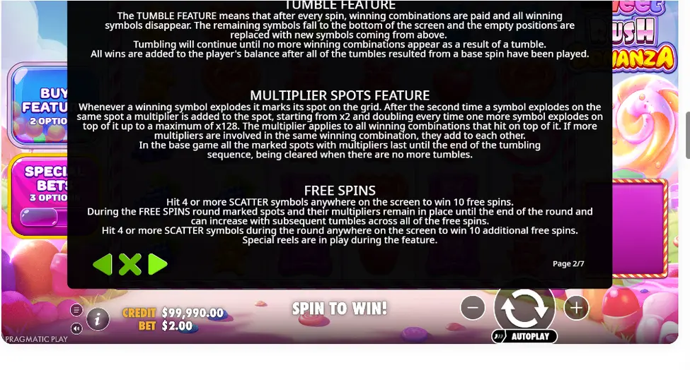 Sweet Rush Bonanza tumble feature and free spins with multiplier drops Sweet Rush Bonanza tumble feature and free spins with multiplier drops